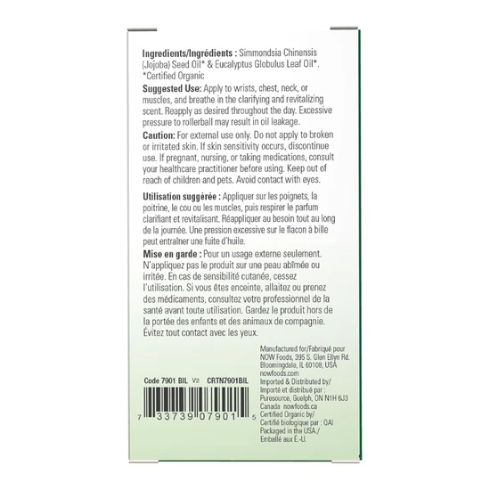 NOW Foods Essential Oil Roll-On Eucalyptus 10ml