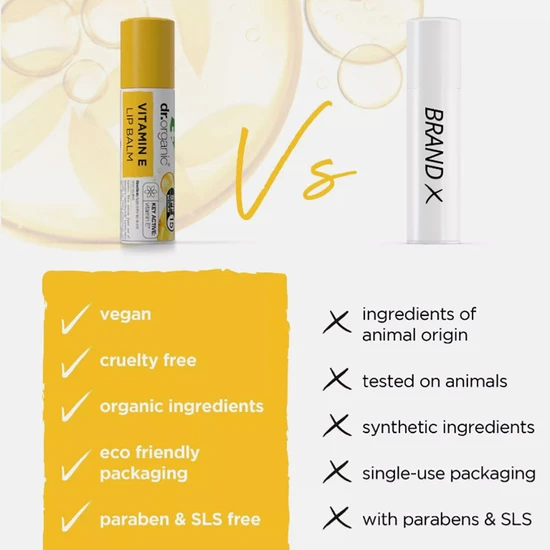 Dr. Organic Vitamin E Hydrate & Protect Lip Balm SPF 15 5.7ml