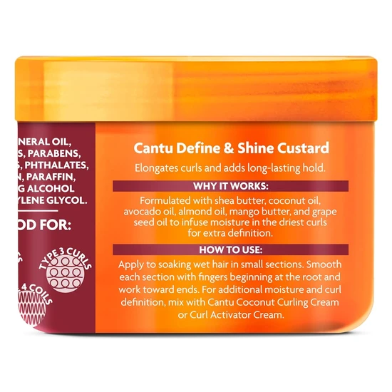 Cantu For Natural Hair Define & Shine Custard 340g