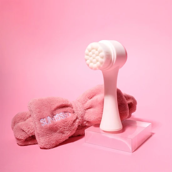 Sunkissed Skin Get Fresh Gift Set Facial Cleaning Brush & Fluffy Headband