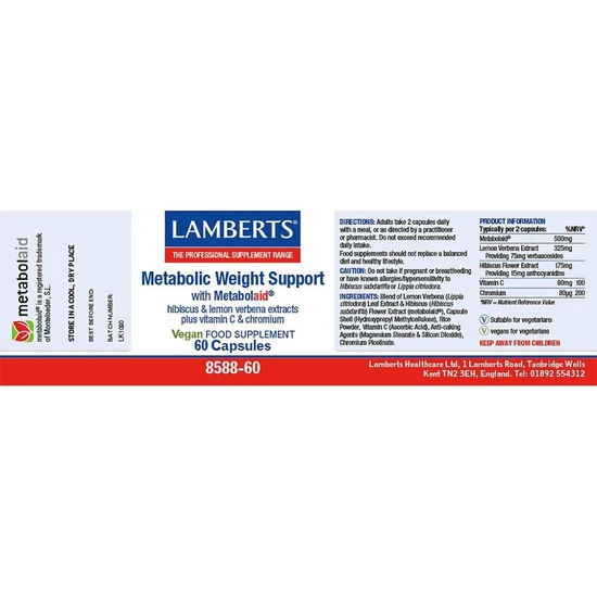 Lamberts Metabolic Weight Support Capsules 60 Capsules