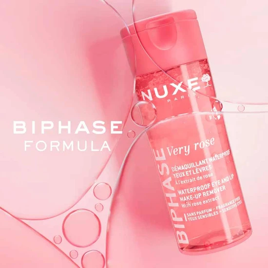 Nuxe Very Rose Biphase Waterproof Eye & Lip Make-Up Remover 100ml