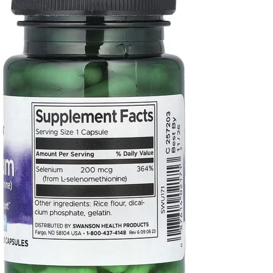 Swanson Selenium 200mcg Capsules 120 Capsules