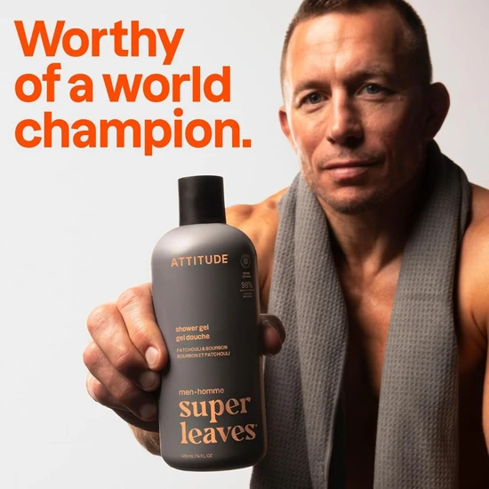 Attitude Super Leaves Men Shower Gel Patchouli & Bourbon 415ml