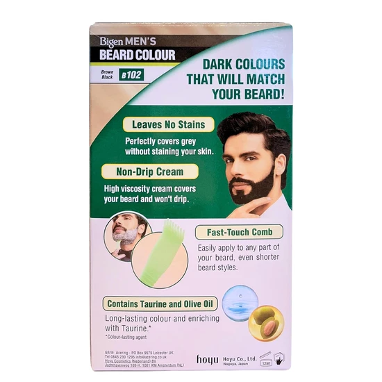 Bigen Men's Beard Colour Brown Black B102