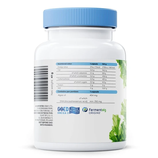 Osavi Omega-3 Vegan 250mg DHA Softgels 60 Softgels