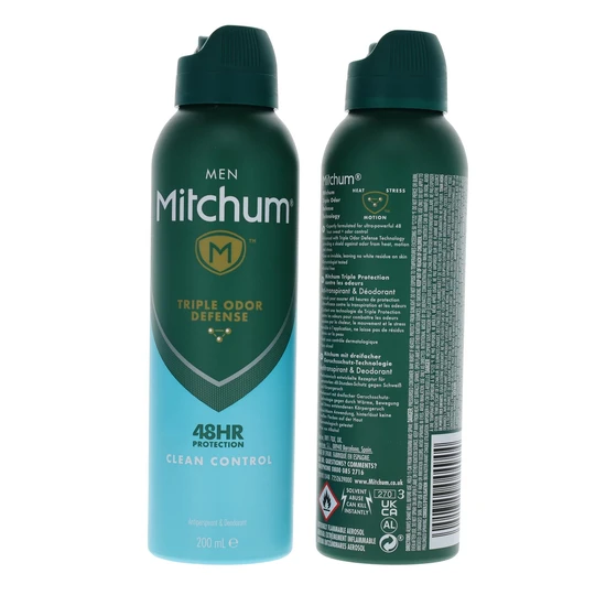 Mitchum Men Triple Odour Defence Clean Control 48HR Protection Deodorant Spray 200ml