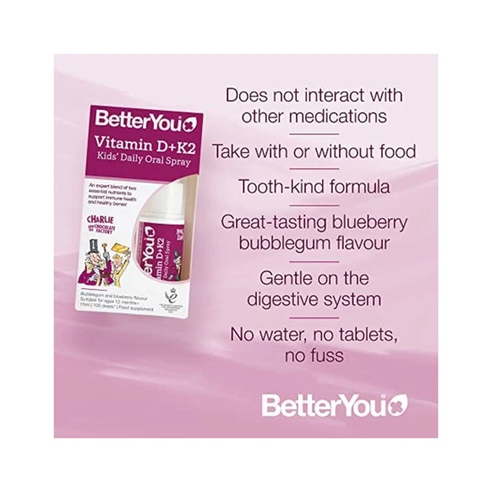 BetterYou Vitamin D + K Kids Oral Spray 15ml