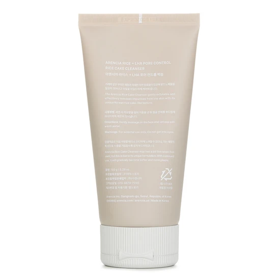 Arencia Rice + LHA Pore Control Rice Cake Cleanser 150g