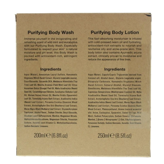 Urban Veda Purifying Bath & Body Gift Set Neem + Botanics