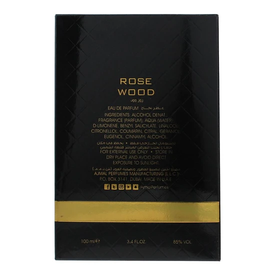 Ajmal Rose Wood Eau De Parfum 100ml