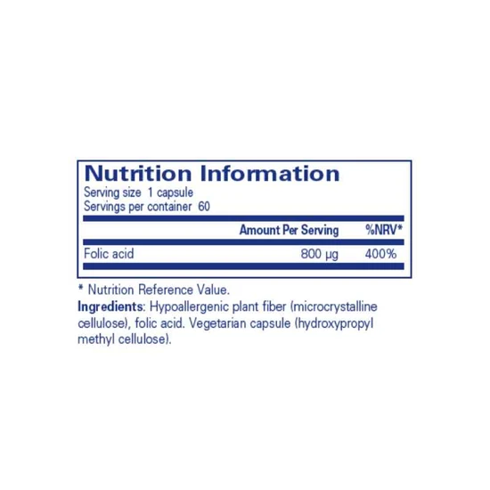 Pure Encapsulations Folic Acid Capsules 60 Capsules