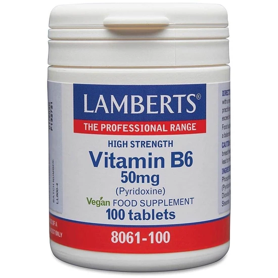 Lamberts Vitamin B6 50mg 100 Tablets