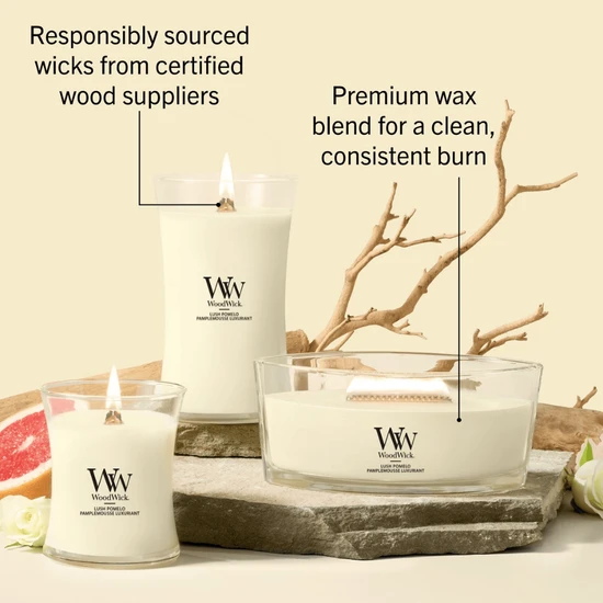 WoodWick Lush Pomelo Large Hourglass Candle