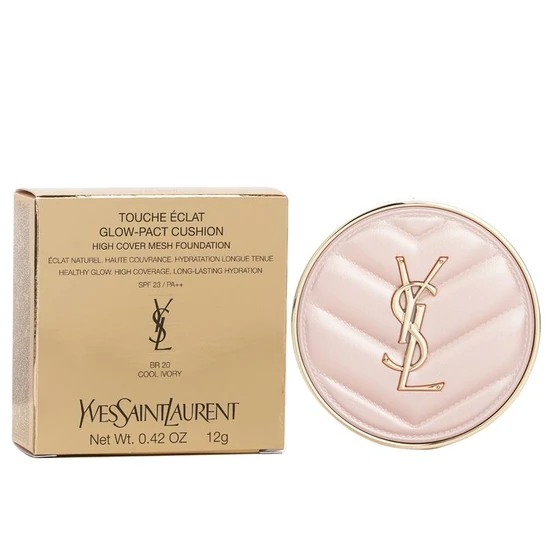 Yves Saint Laurent Touche Eclat Glow Pact Cushion High Cover Mesh Foundation BR20 Cool Ivory
