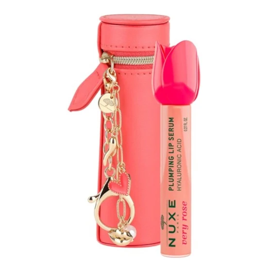 Nuxe Very Rose Plumping Lip Serum With Lip Case & Charms 8ml