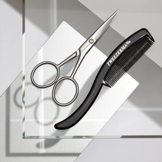 Tweezerman Moustache Scissors & Comb