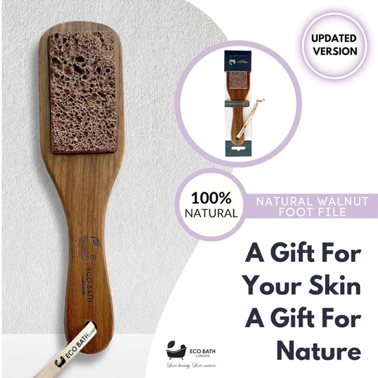 Eco Bath London Walnut Wood Pumice Foot File