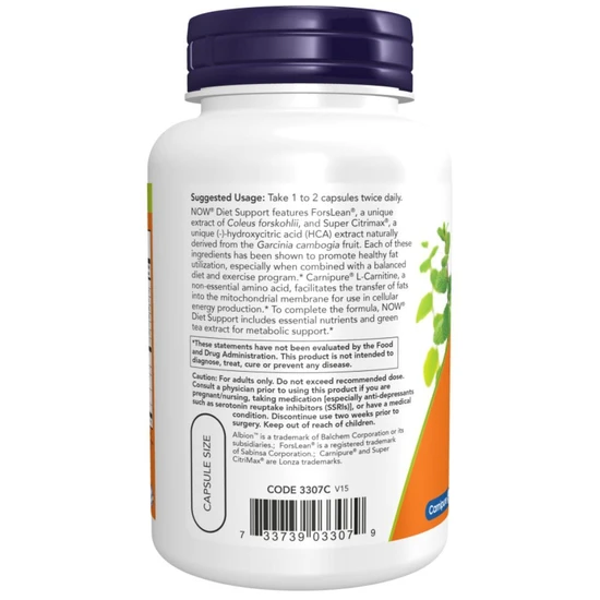 NOW Foods Diet Support Capsules 120 Capsules