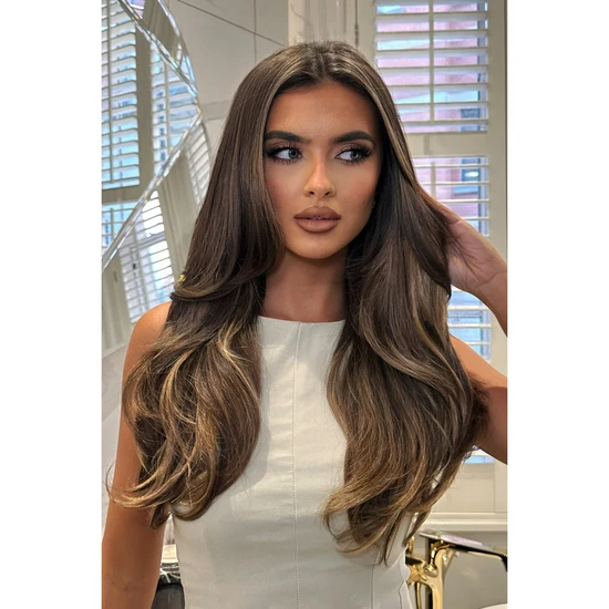 LullaBellz 18" 1 Piece Hidden Halo Blow Dry Hair Extensions BROWNS | BLONDETTE