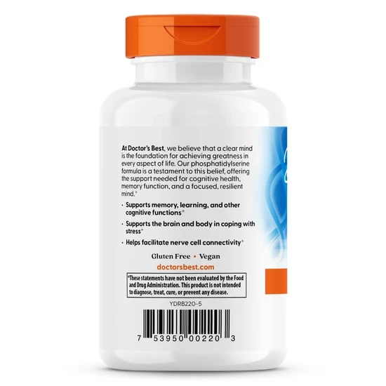 Doctor's Best Phosphatidylserine With SerinAid 100mg Vegicaps 120 Vegicaps