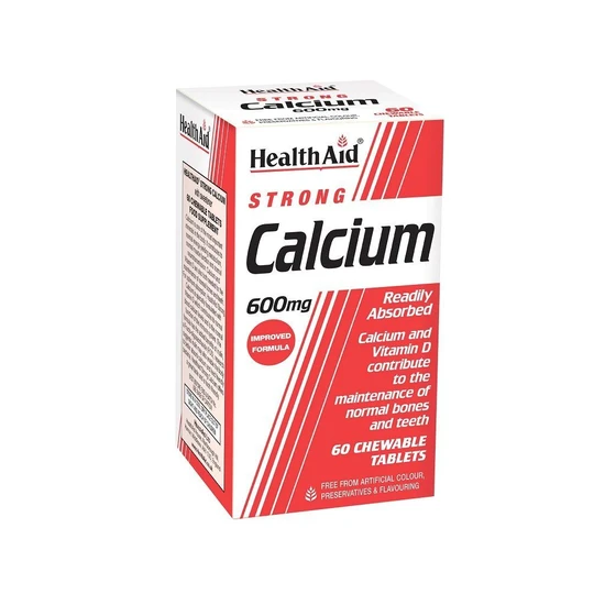 Health Aid Calcium 600mg Chewable Tablets 60 Tablets