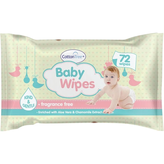 Cotton tree Baby Wipes 72 Wipes