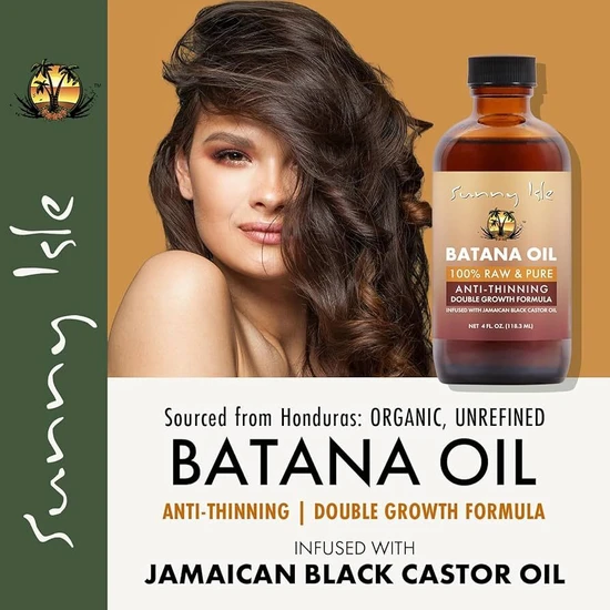 Sunny Isle Batana Oil Anti Thinning Double Growth Formula 4oz