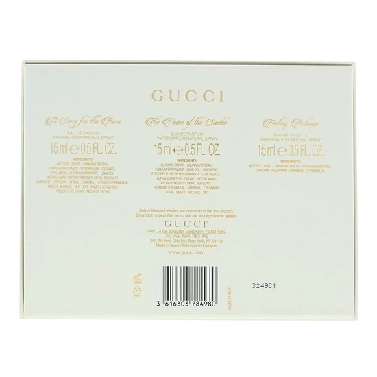 Gucci The Alchemist's Garden Gift Set 15ml A Song For The Rose EDP + 15ml The Voice Of The Snake EDP + 15ml Fading Autumn EDP