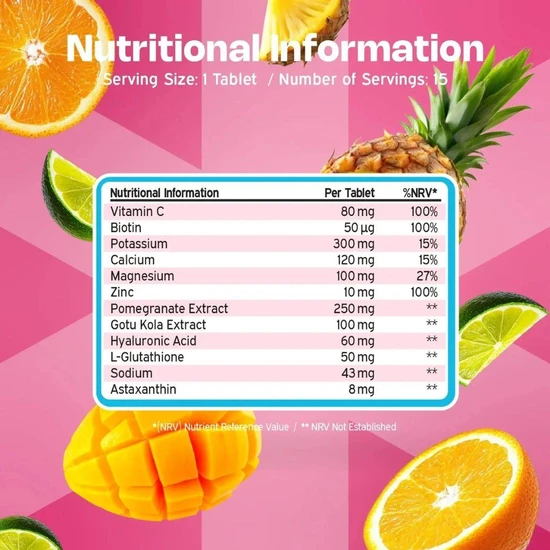 Nutriburst Enhanced Hydration + Beauty Mixed Fruit Flavour Sachets 15 Sachets