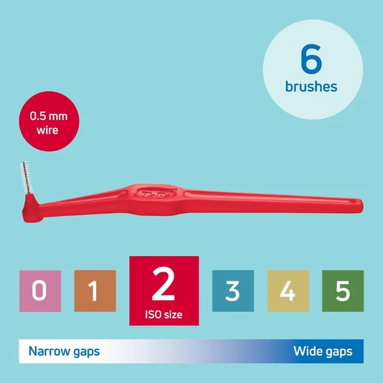 Tepe Angle Red Interdental Brushes 0.5mm