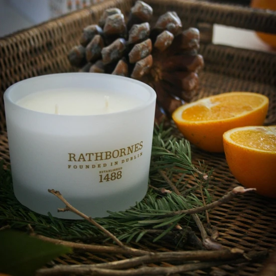 Rathbornes 1488 Luxury 4 Wick Dublin Tea Rose, Oud & Patchouli Scented Candle