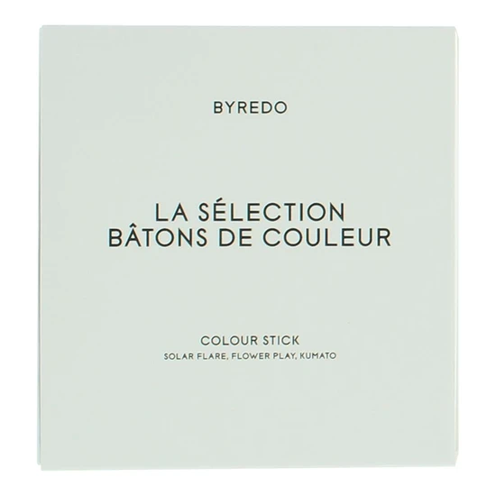 Byredo Colour Stick Set With Leather Pouch Dark Blue Solar Flare, Flower Play + Kumato 9g
