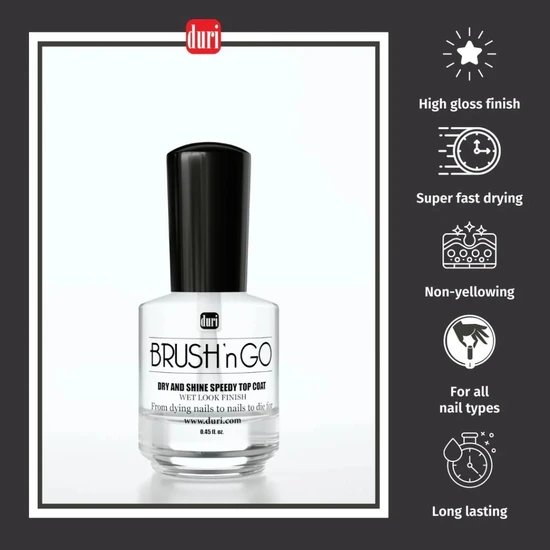 Duri Brush N Go Dry & Shine Speedy Top Coat 18ml