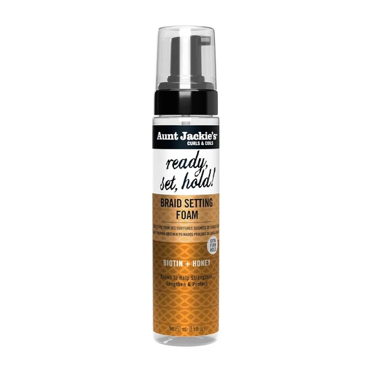 Aunt Jackie's Ready Set Hold Braid Setting Foam Biotin & Honey 251ml