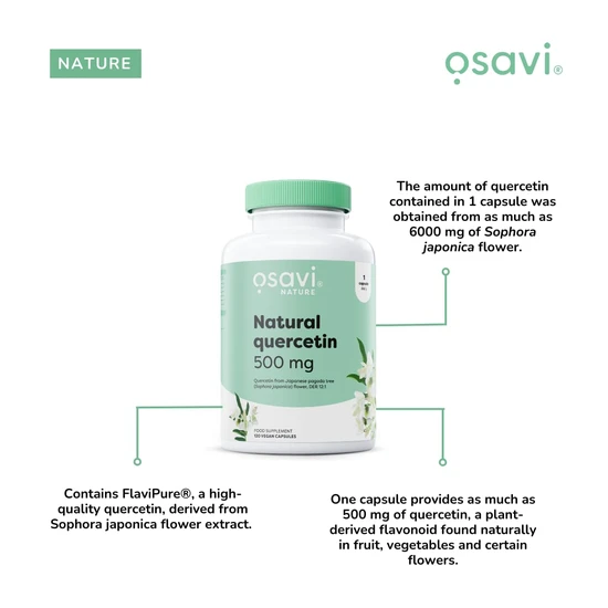 Osavi Natural Quercetin 500mg 60 Capsules