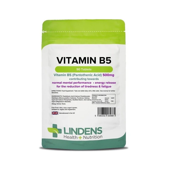 Lindens Vitamin B5 500mg Tablets 90 Tablets
