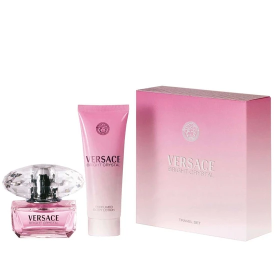 Versace Bright Crystal Gift Set 50ml Eau De Toilette + 100ml Body Lotion