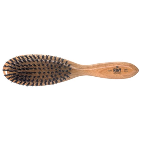 Kent Brushes Oval Cherry Wood Black Bristle Brush LC22