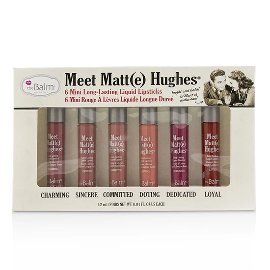 theBalm Meet Matte Hughes 6 Mini Long Lasting Liquid Lipsticks Kit Volume.1 6x1.2ml