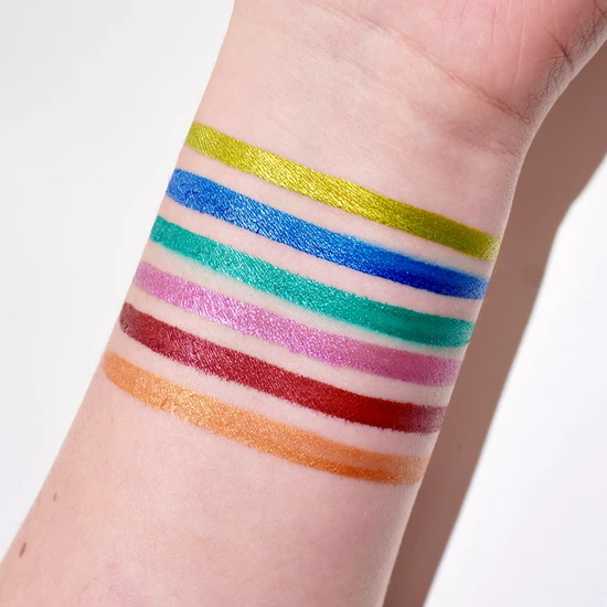 Glisten Cosmetics Rainbow Metallic 6 Pan Palette