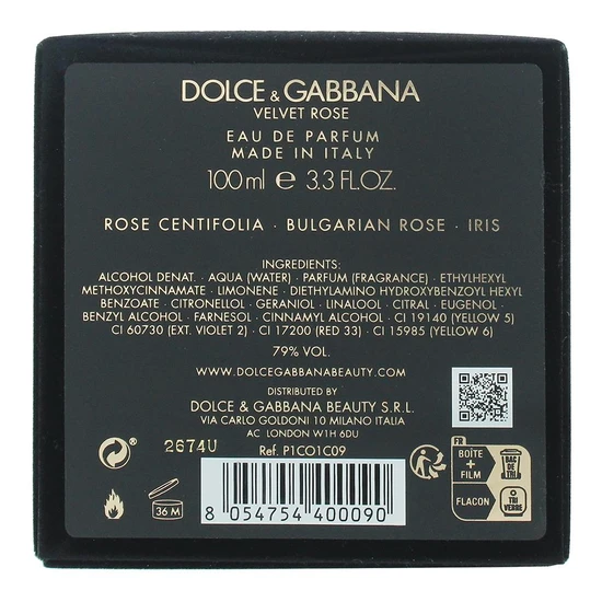 Dolce & Gabbana Velvet Rose Eau De Parfum 100ml
