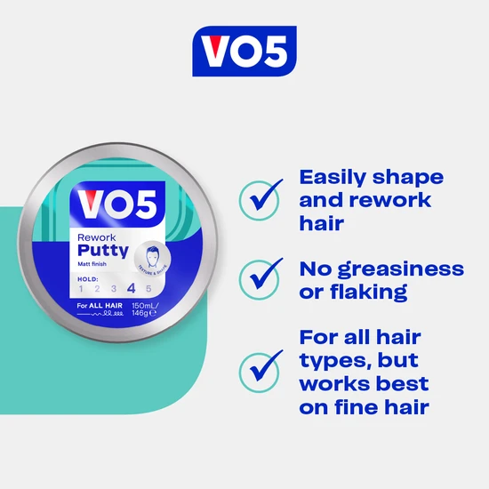 VO5 Matte Finish Rework Putty Rework Hold 150ml