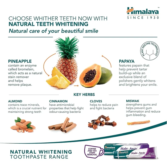 Himalaya Herbals Herbal Gum Expert Stain Away Toothpaste 75ml