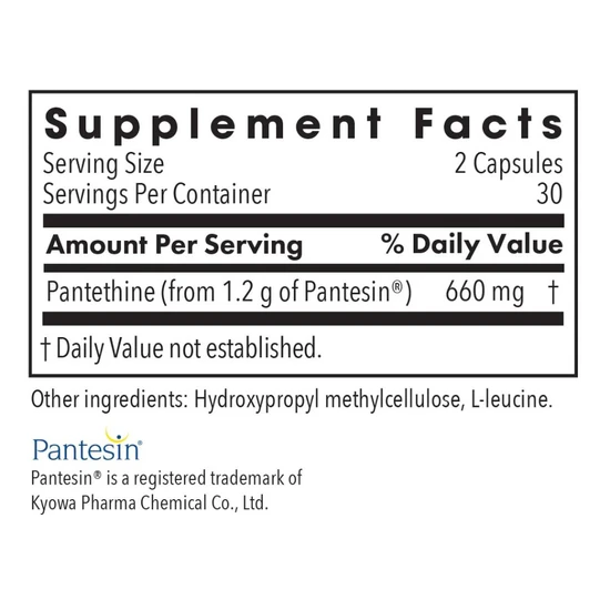 Allergy Research Group Pantethine Capsules 60 Capsules