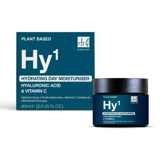 Dr Botanicals Hydrating Face Cream 1% Hyaluronic Acid & 1% Vitamin C Hydrating Daily Moisturiser 60ml