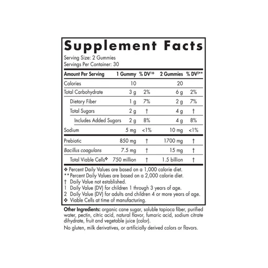 Nordic Naturals Probiotic Kids Merry Berry Punch Gummies 60 Gummies