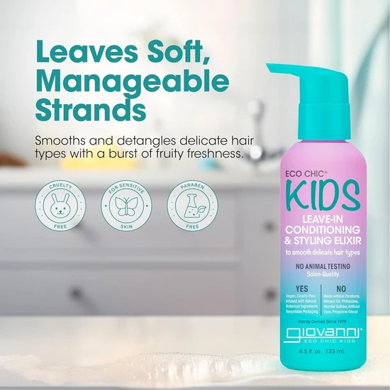 Giovanni Eco Chic Kids Leave-In Conditioning & Style Elixir 133ml