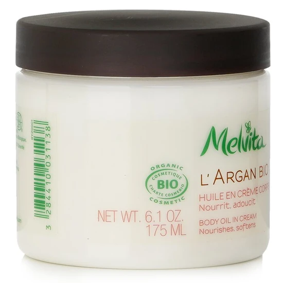 Melvita L'Argan Bio Body Oil In Cream Nourishes & Softens 175ml