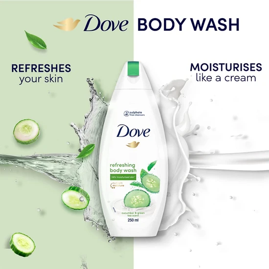 Dove Go Fresh Cucumber & Green Tea Scented Nourishing Body Wash 450ml